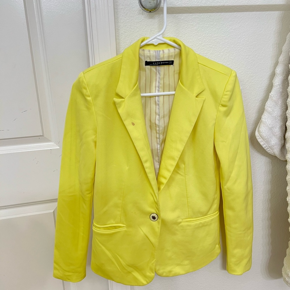 Zara-Yellow Blazer